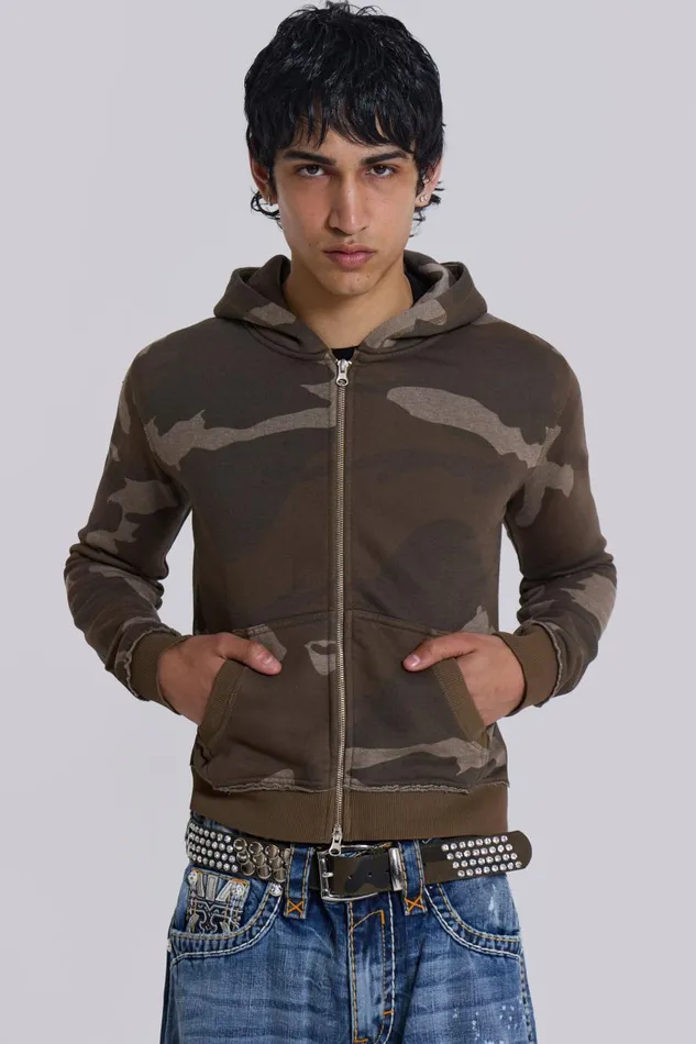 Jaded London Camo Mini Monster Hoodie Women CoOrds