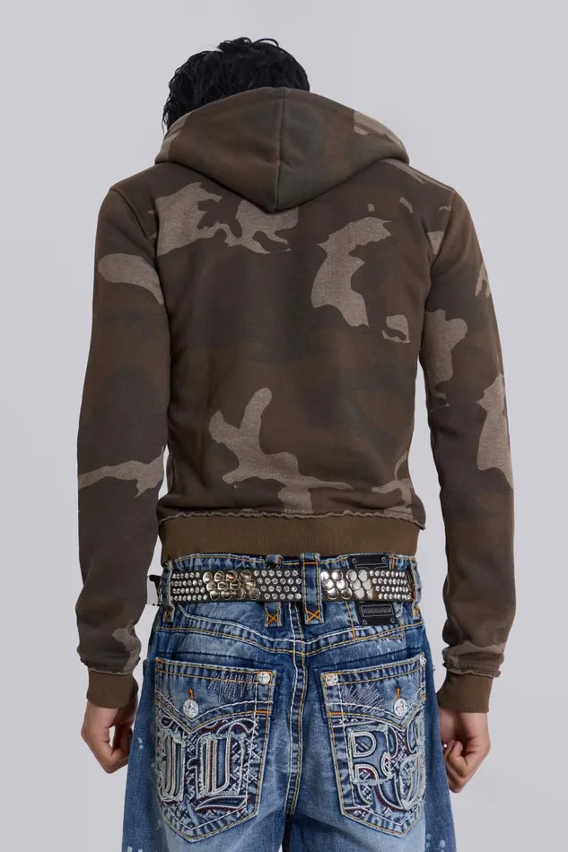 Jaded London Camo Mini Monster Hoodie Women CoOrds