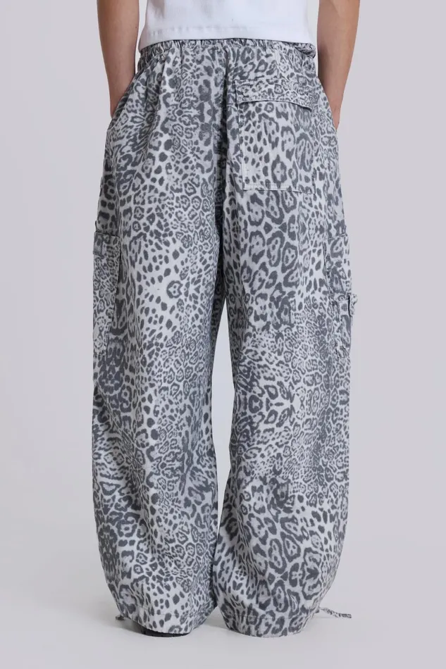 Jaded London Camo Print Parachute Cargo Pants Men Parachute Pants