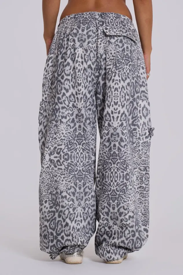 Jaded London Camo Print Parachute Cargo Pants Men Parachute Pants