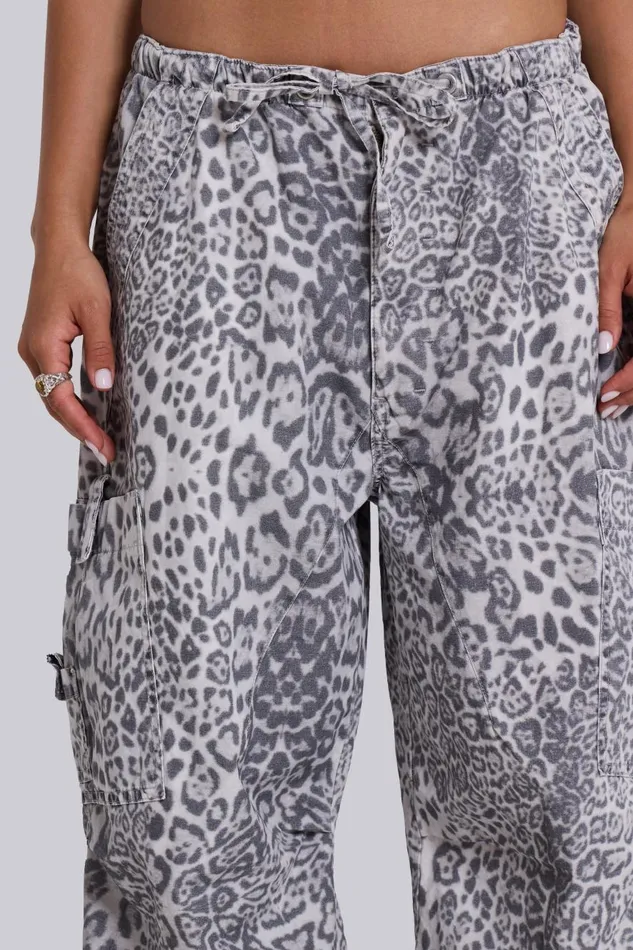 Jaded London Camo Print Parachute Cargo Pants Men Parachute Pants