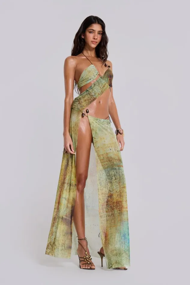 Jaded London Cantha Asymmetric Cut Out Maxi Dress Women Maxi Dresses