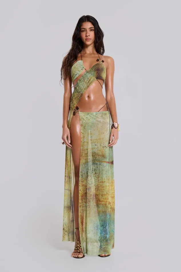 Jaded London Cantha Asymmetric Cut Out Maxi Dress Women Maxi Dresses