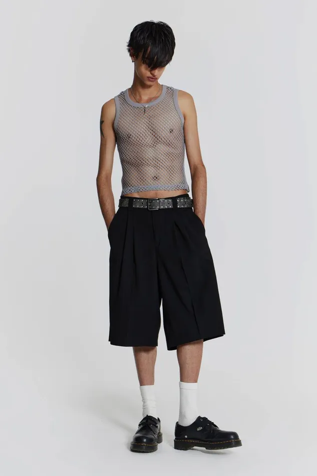 Jaded London Chain Grey Vest Men TShirts and Vests