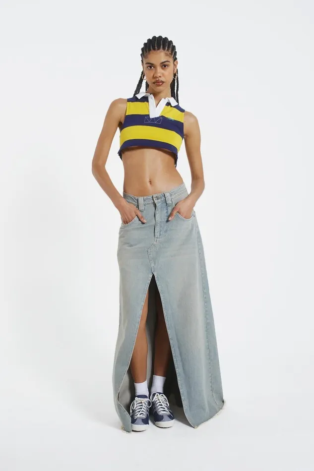 Jaded London Colossus Rework Skirt With Split Women Colossus Jeans