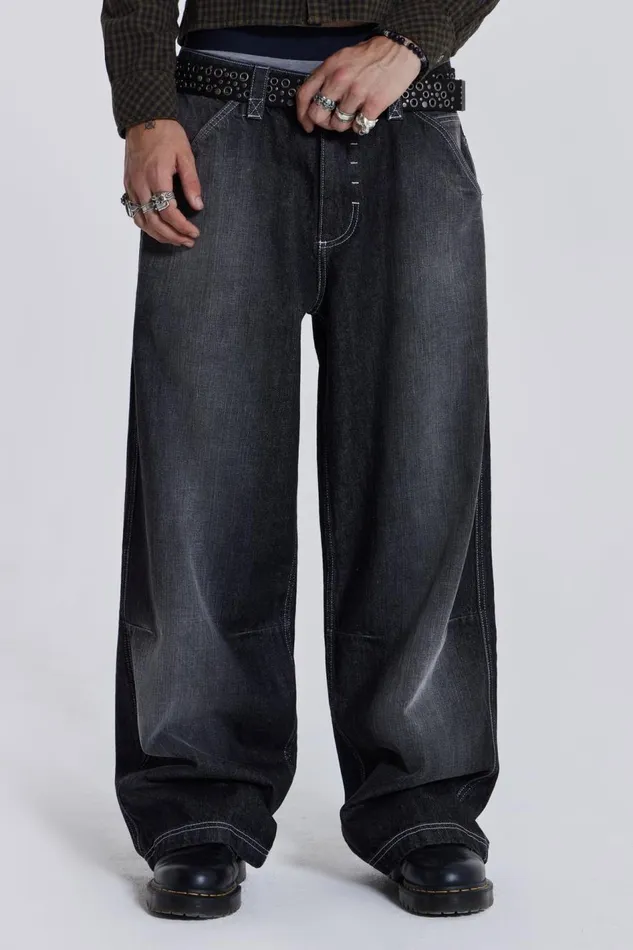 Jaded London Contrast Stitch Skate Colossus Men Baggy Jeans