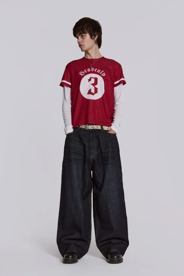 Jaded London Creased Indigo XL Colossus Jeans Men Colossus Jeans