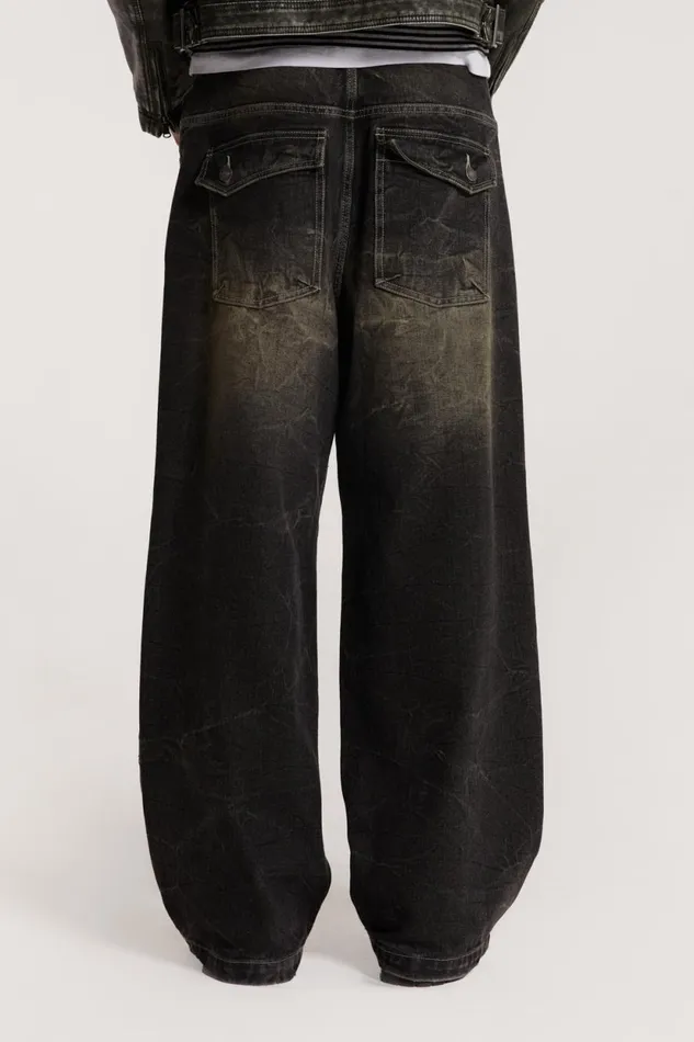 Jaded London Darted Grey Jeans Men Baggy Jeans
