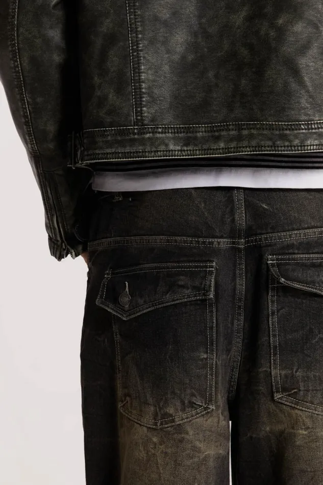 Jaded London Darted Grey Jeans Men Baggy Jeans