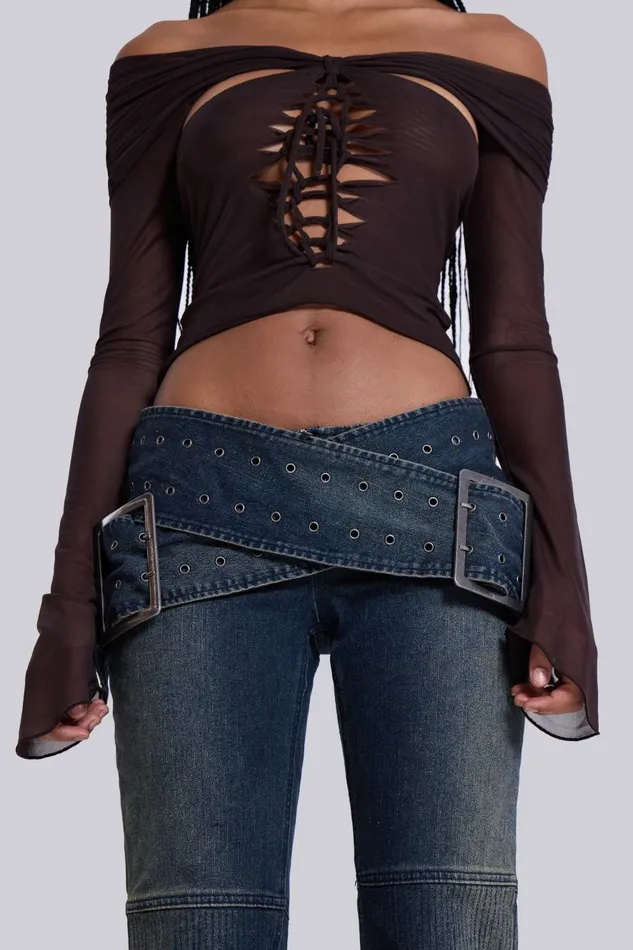 Jaded London Denim Assassin Jeans With Moto Panelling Women Jeans