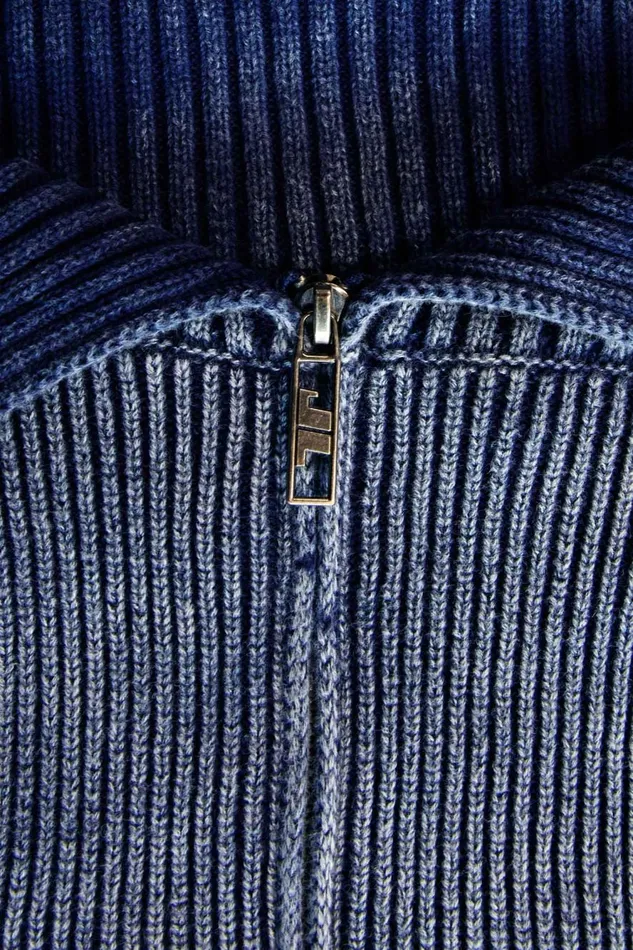 Jaded London Denim Look Knitted Long Sleeve Top Women Knitwear
