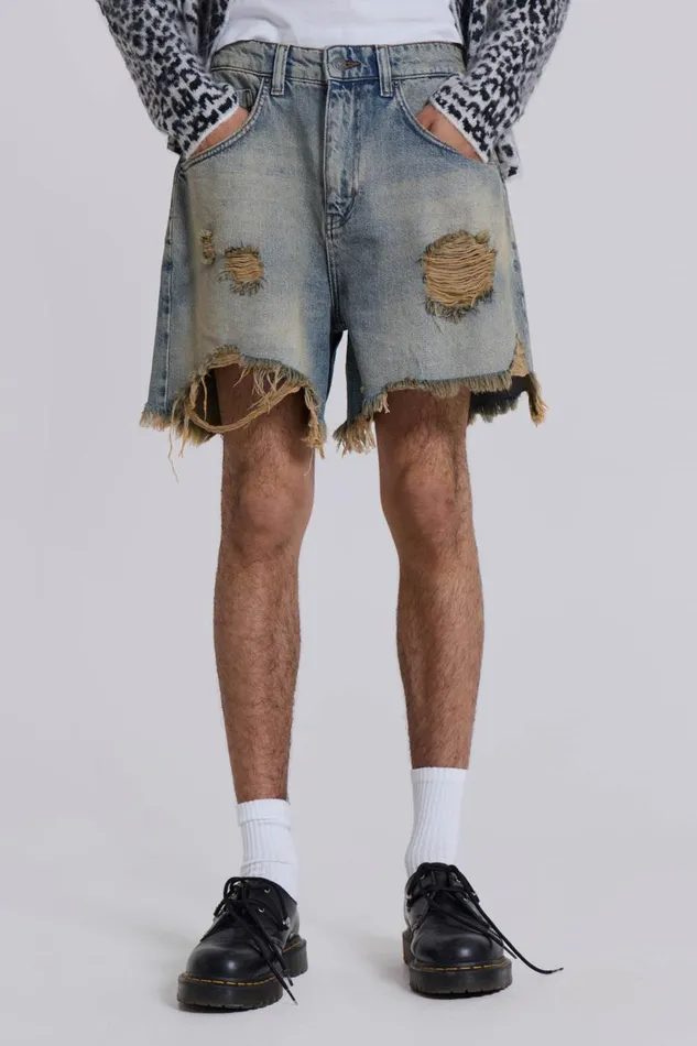 Jaded London Dirty Bleach Revenge Jorts Women Jeans