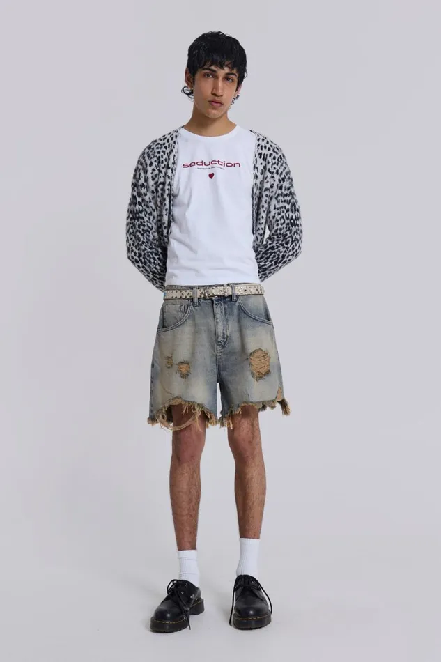 Jaded London Dirty Bleach Revenge Jorts Women Jeans