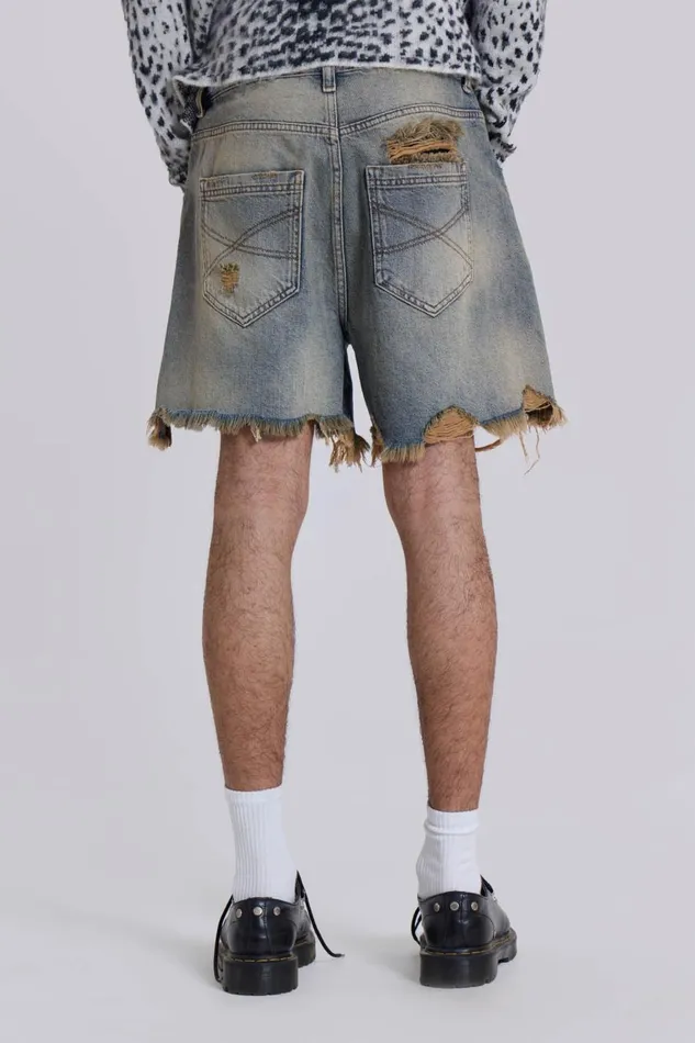 Jaded London Dirty Bleach Revenge Jorts Women Jeans