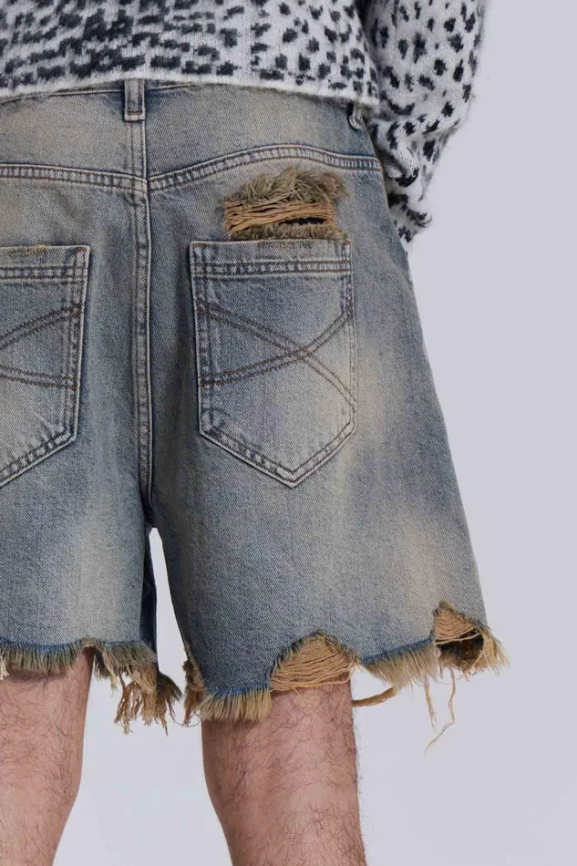 Jaded London Dirty Bleach Revenge Jorts Women Jeans