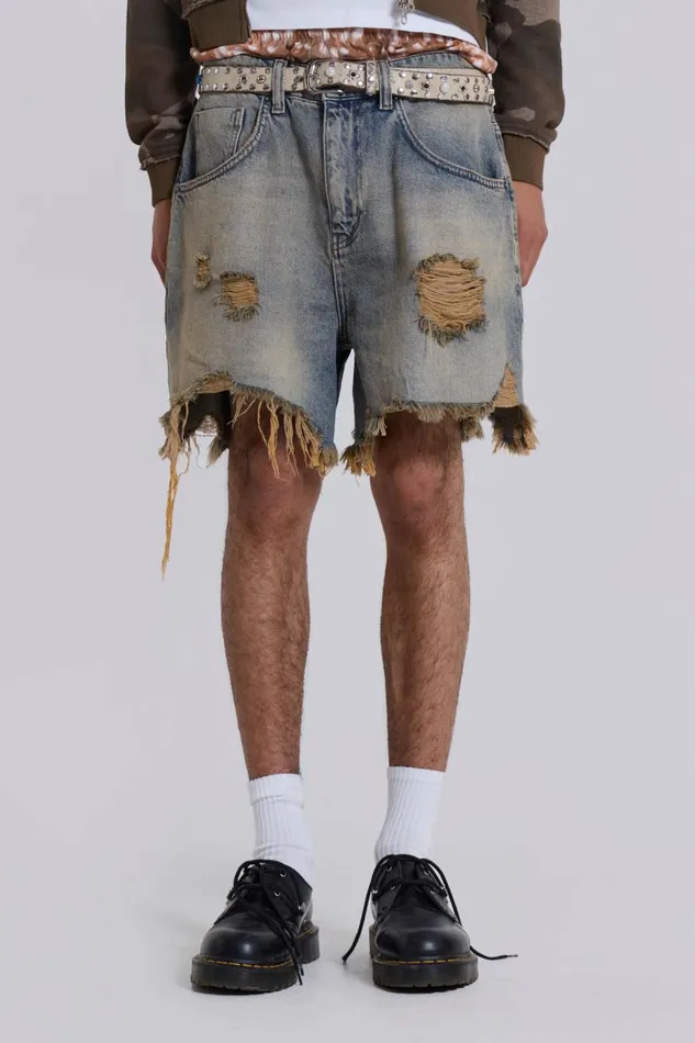 Jaded London Dirty Bleach Revenge Jorts Women Jeans