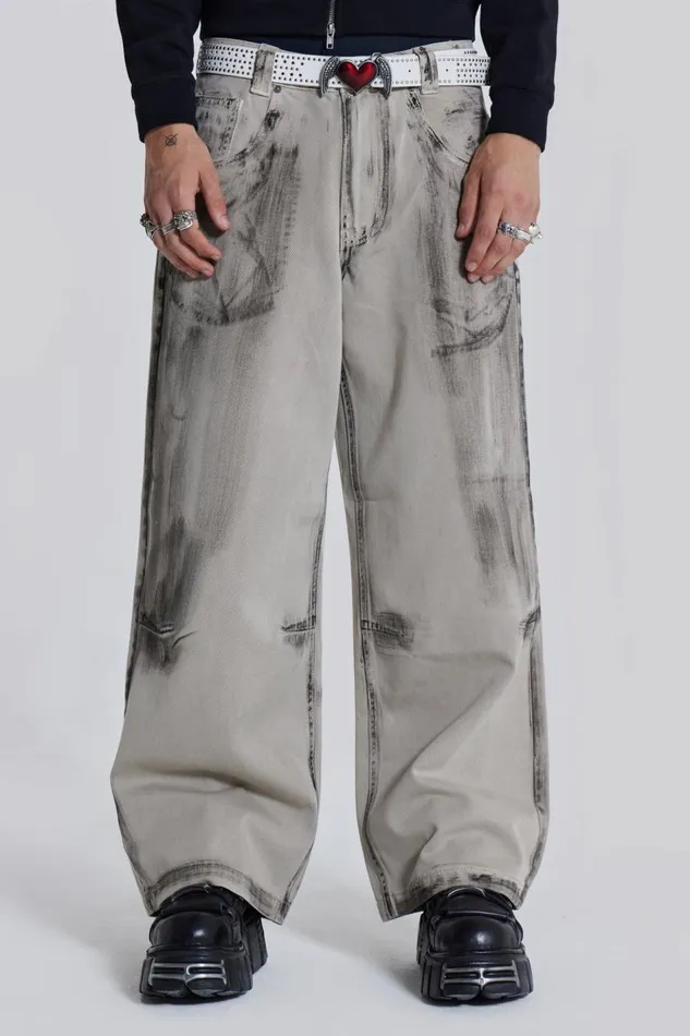 Jaded London Dirty Wash Low Rise Colossus Jeans Men Colossus Jeans
