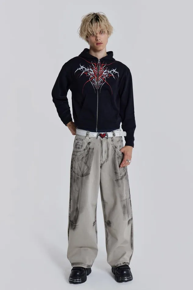Jaded London Dirty Wash Low Rise Colossus Jeans Men Colossus Jeans