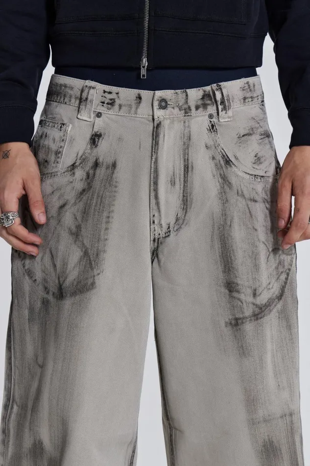 Jaded London Dirty Wash Low Rise Colossus Jeans Men Colossus Jeans