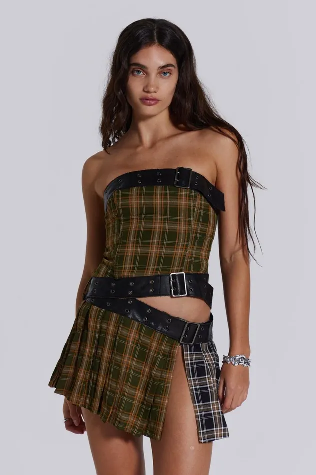 Jaded London Eden Buckle Mini Dress Women Mini Dresses