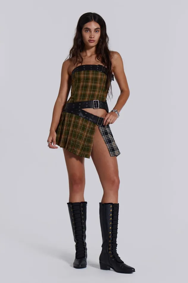 Jaded London Eden Buckle Mini Dress Women Mini Dresses