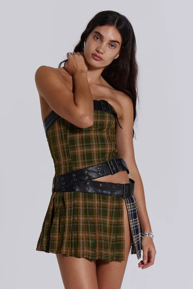 Jaded London Eden Buckle Mini Dress Women Mini Dresses