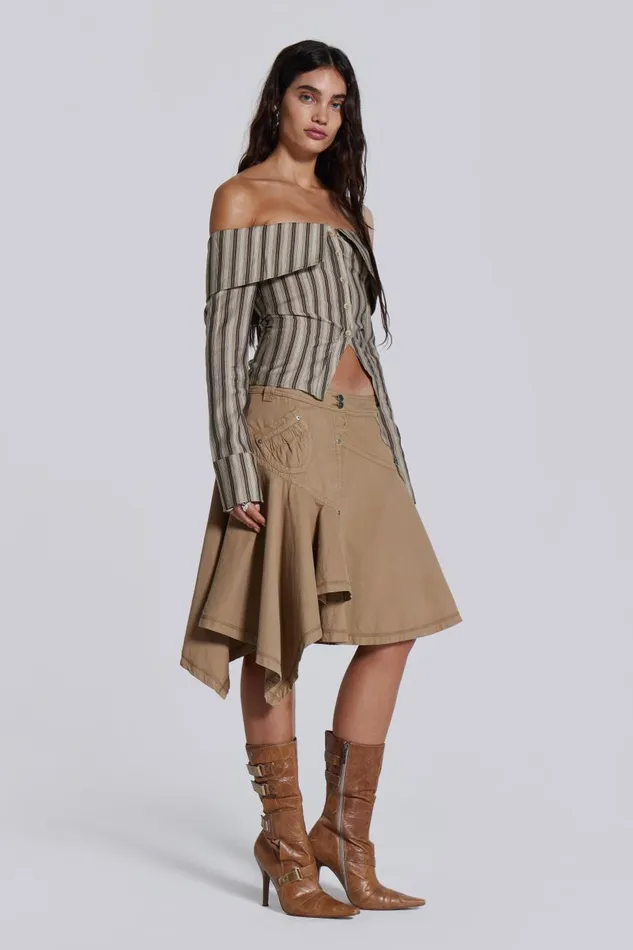 Jaded London Emra Off The Shoulder Shirt Women Bandeau Tops