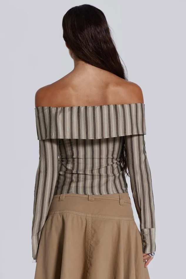Jaded London Emra Off The Shoulder Shirt Women Bandeau Tops