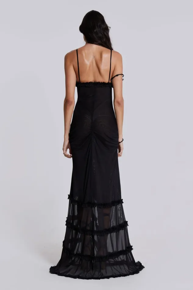 Jaded London Fatale Maxi Dress In Midnight Black Women Maxi Dresses