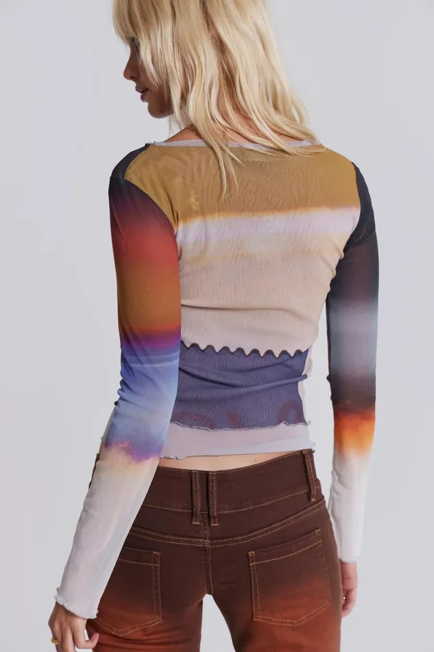 Jaded London Film Print Tee Women Long Sleeve Tops