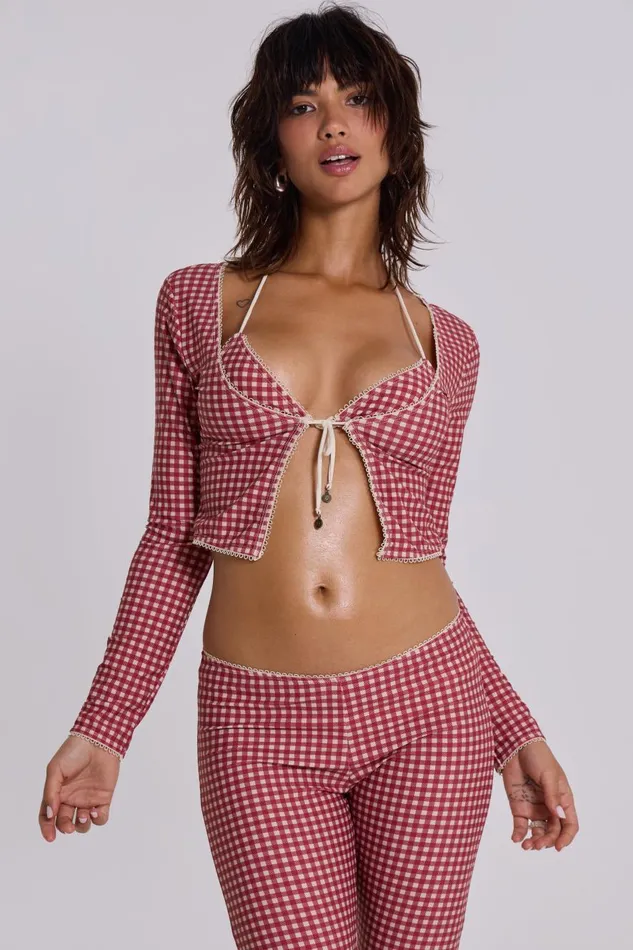 Jaded London Freda Gingham Triangle Bikini Top Women Bikini Tops Jaded London Freda Gingham Triangle Bikini Top Women Bikini Tops