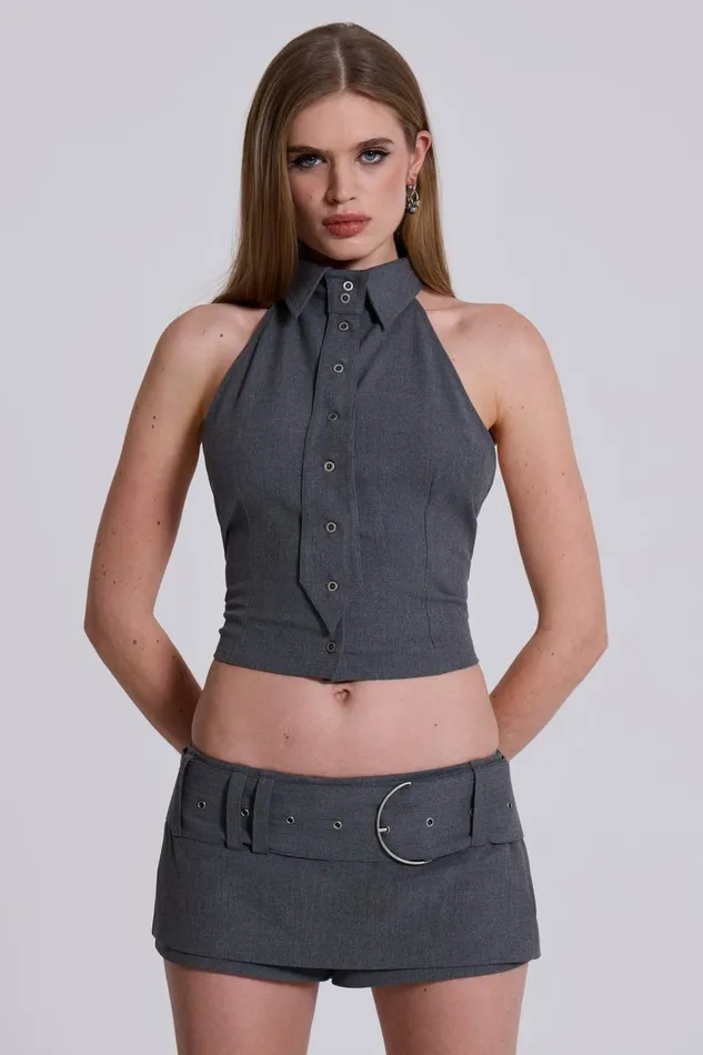 Jaded London Friday Halter Tie Shirt Women CoOrds