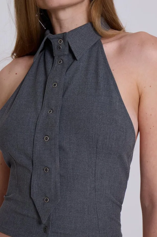 Jaded London Friday Halter Tie Shirt Women CoOrds
