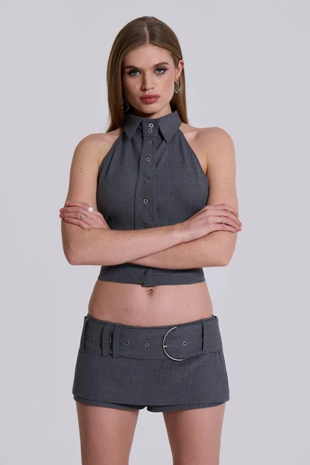 Jaded London Friday Halter Tie Shirt Women CoOrds