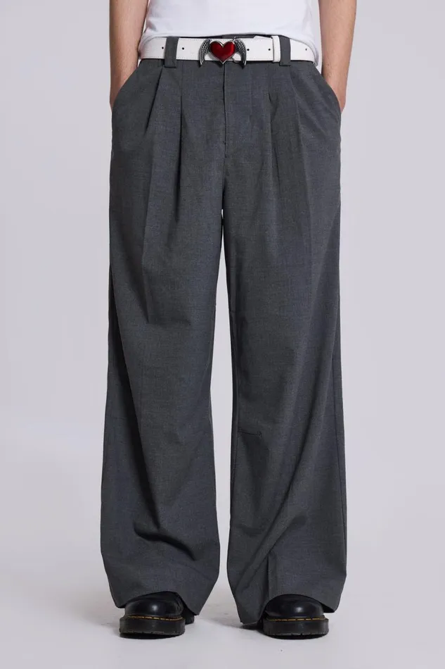 Jaded London Goliath Grey Suit Pant Men Trousers and Pants