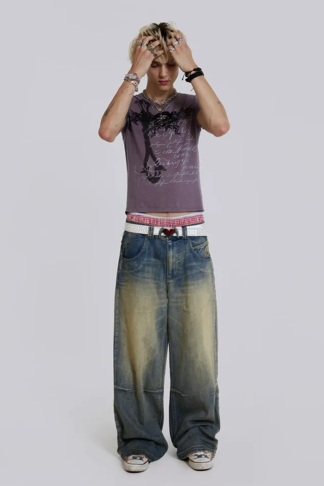 Jaded London Gothic Graphic Slub Tshirt Men TShirts and Vests