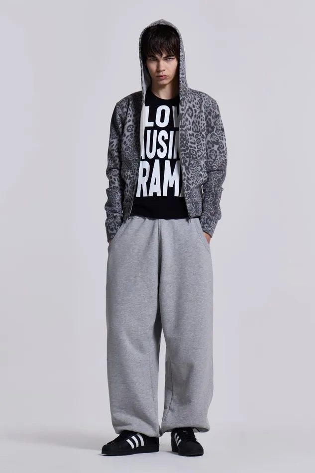 Jaded London Grey Marl Cuffed Monster Jogger Women Loungewear