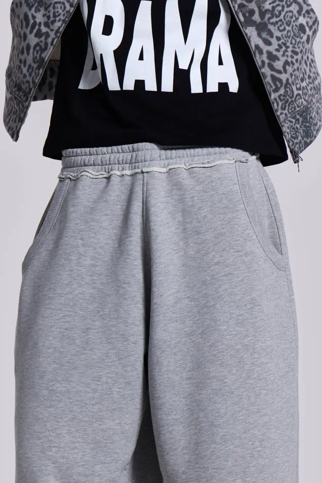 Jaded London Grey Marl Cuffed Monster Jogger Women Loungewear