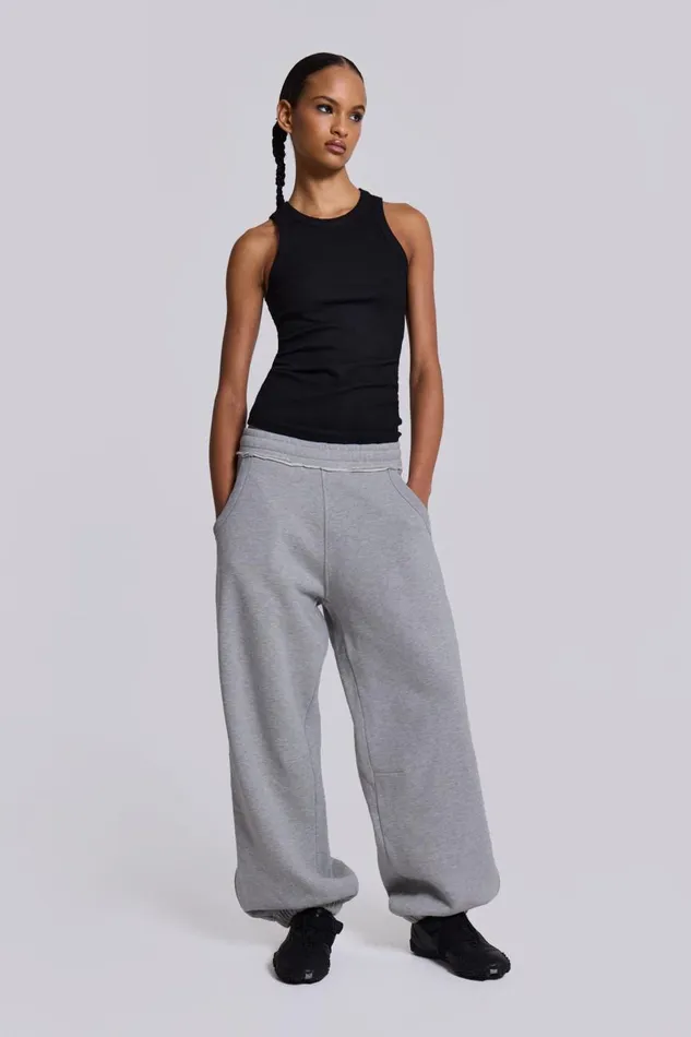 Jaded London Grey Marl Cuffed Monster Jogger Women Loungewear