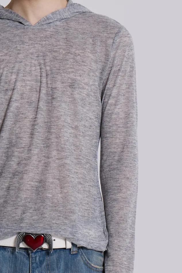 Jaded London Grey Marl Mist Hoodie Men Hoodies and Sweatshirts
