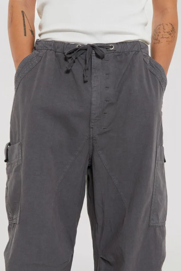 Jaded London Grey Military Oversized Cargo Pants Men Parachute Pants