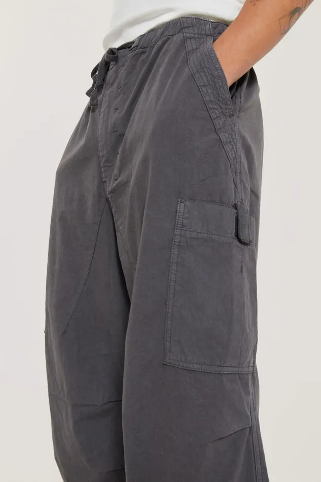 Jaded London Grey Military Oversized Cargo Pants Men Parachute Pants