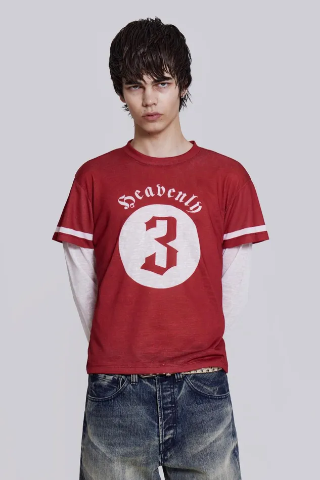 Jaded London Heavenly Double Layer Tee Men TShirts and Vests