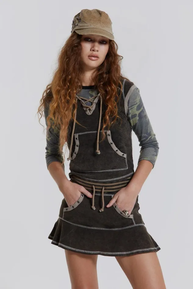 Jaded London Hooded Jersey Cap Sleeve Top Women CoOrds