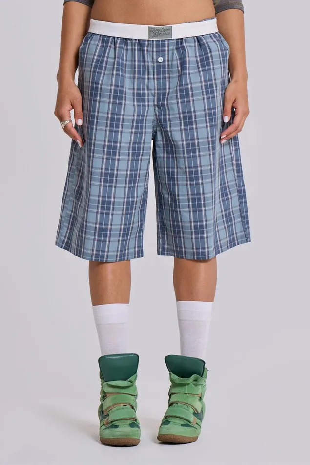 Jaded London Jano Check Boxer Jorts Women Shorts and Jorts
