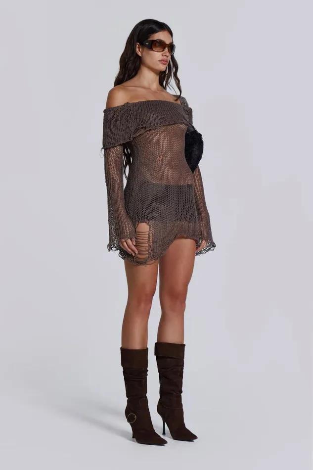 Jaded London Kaia Knit Dress Women Mini Dresses