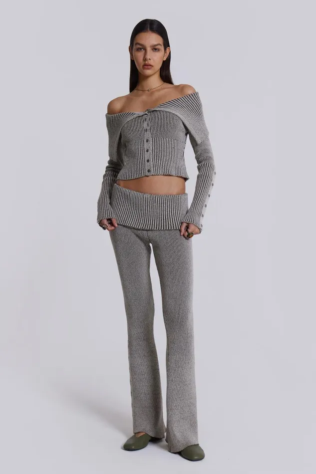 Jaded London Kensu Off The Shoulder Knit Top Women CoOrds