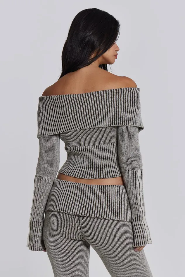 Jaded London Kensu Off The Shoulder Knit Top Women CoOrds