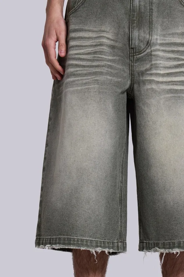 Jaded London Khaki Colossus Jorts Women Jeans