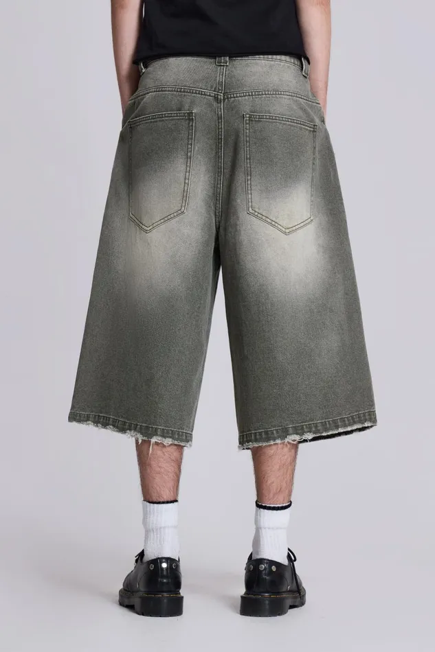 Jaded London Khaki Colossus Jorts Women Jeans